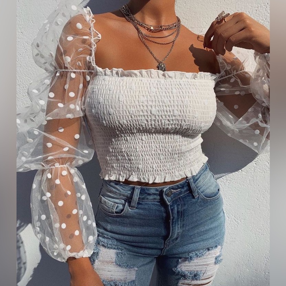 Miss Lola Feeling Pretty Cropped Top size small